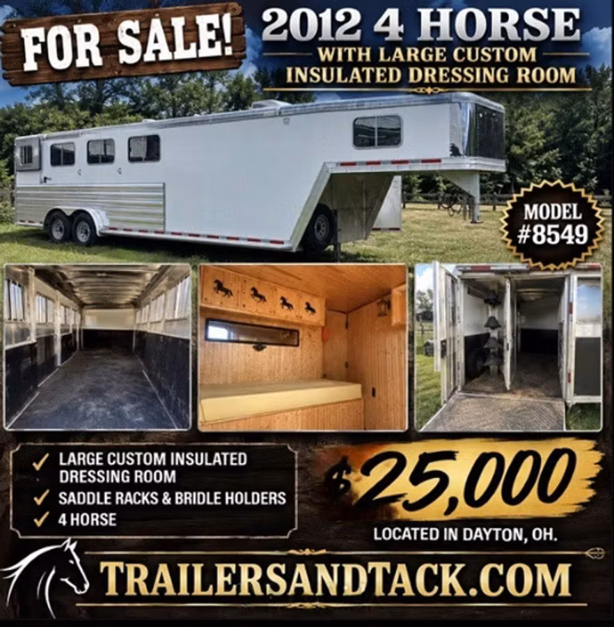 2011 Featherlite Trailers 8549 Gooseneck Horse Trailer