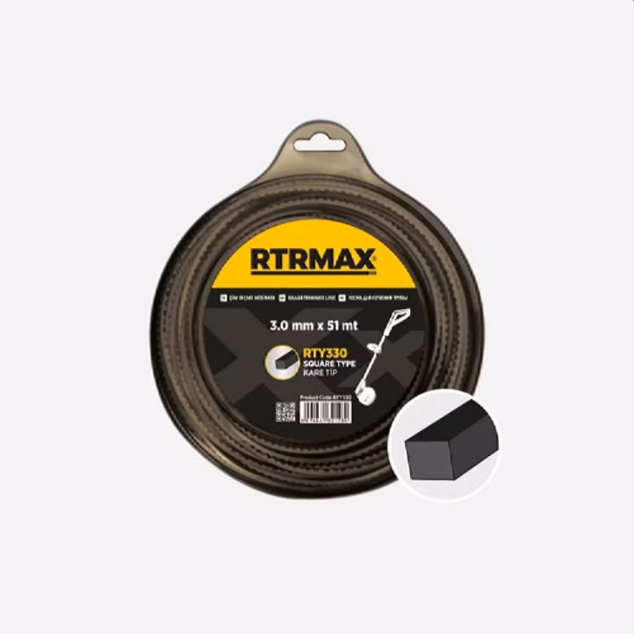 Леска для триммера квадратная RTRMAX RTY330 7X