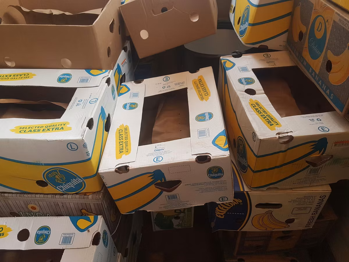 Продаю новые банановые коробки и коробки для клубника малина персики слива