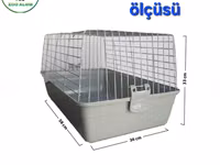 Dovşan qəfəsi – praktik və rahat həll - Ölçü: 58 × 36 × 33 sm - — 5-rasm