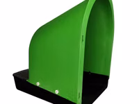 Cuibar din plastic pentru găini cu colector de ouă Des Champs NG02 Verde — Foto 5