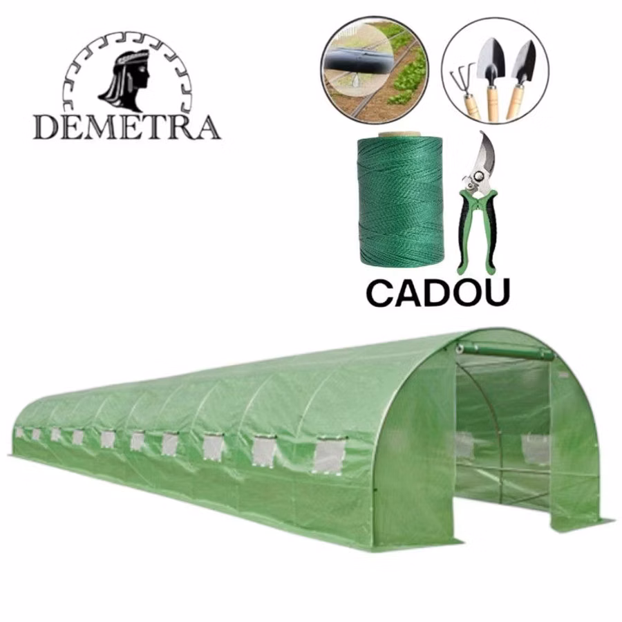 Теплица для сада Demetra 10 м-3 м-2,25 м, 200 г/м2, 26 мм D0