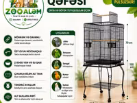 Tutuquşu Qəfəsi Bu model orta və böyük tutuquşular üçün hazırlanmış — photo 1