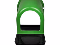 Cuibar din plastic pentru găini cu colector de ouă Des Champs NG02 Verde — Foto 3