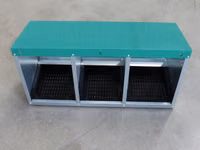 Cuibar pentru găini cu colector de ouă Des Champs MG03 (3 sectiuni) — foto 2
