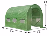 Теплица для сада Demetra 3 м - 2 м - 2 м, 180 г/м2, 26 мм, 0.9мм 3L — Foto 2
