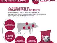 Бмвд для супоросных свиноматок AVA Zdorova Супорос 10% 25 кг — 2-rasm